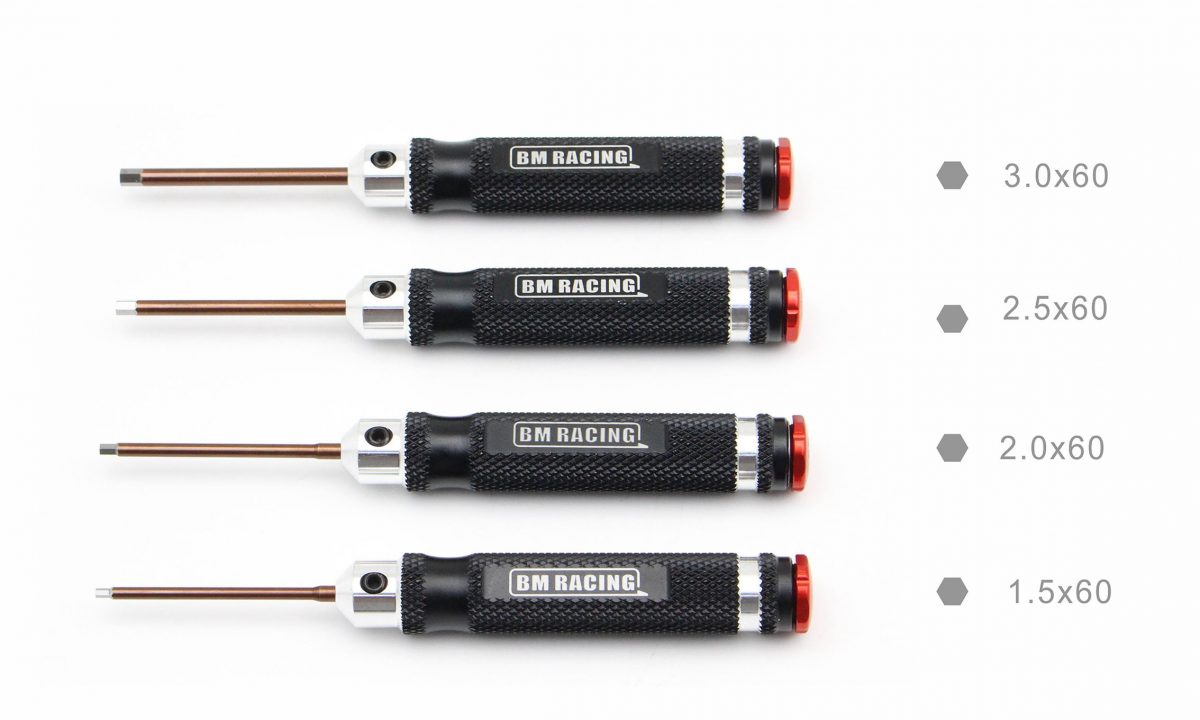 BM Racing 3 different tool sets for different RC car is available right now.